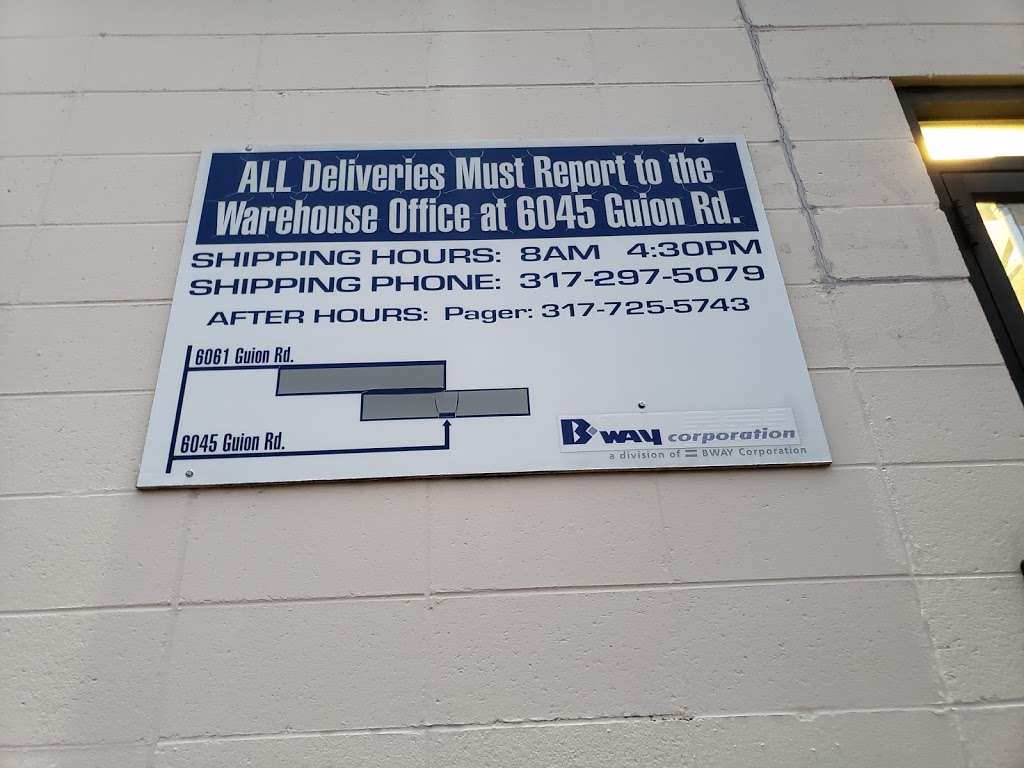 Bway Corp in 6045 Guion Rd, Indianapolis, IN 46254, USA