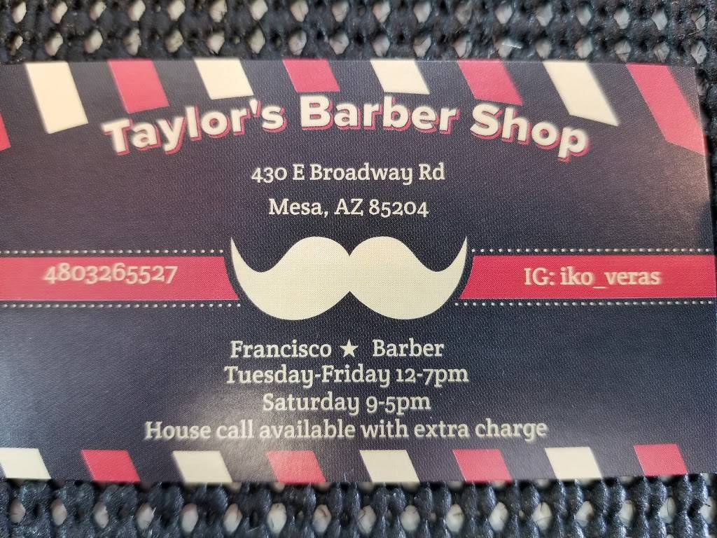 Taylors Barber Shop | 2020, 430 E Broadway Rd, Mesa, AZ 85204 | Phone: (480) 964-8882