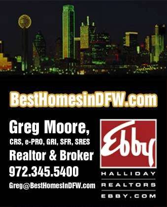 Greg Moore - Ebby Halliday Realtors - Dallas area Realtor & Brok | 16000 Preston Rd Suite 100, Dallas, TX 75248, USA | Phone: (972) 345-5400