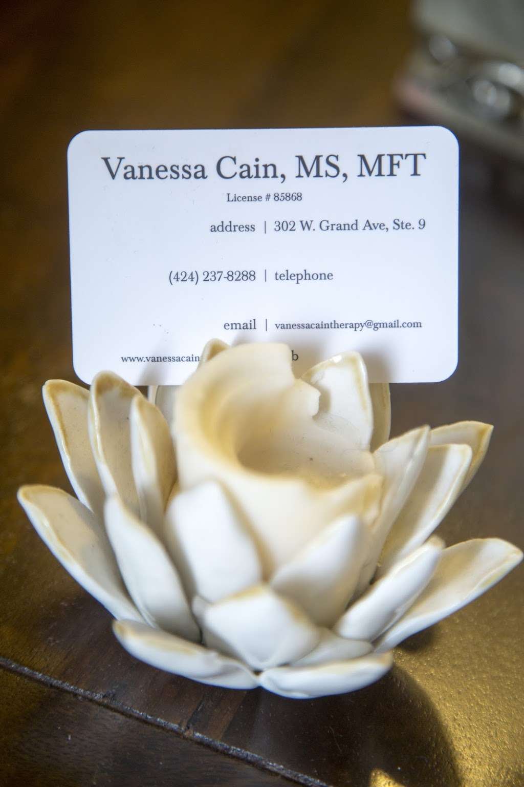 Vanessa Cain Therapy | 302 W Grand Ave #9, El Segundo, CA 90245, USA | Phone: (424) 237-8288