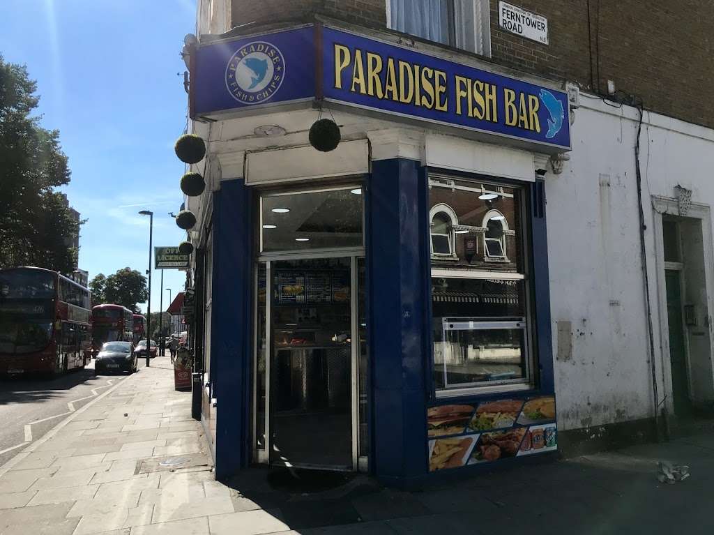 Paradise Fish Bar | 141 Newington Green Rd, Mildmay Ward, London N1 4RA, UK | Phone: 020 7018 4321