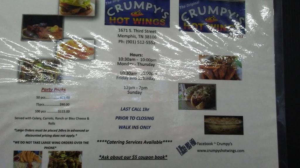 Crumpys Hot Wings | 1671 S 3rd St, Memphis, TN 38106, USA | Phone: (901) 512-5552