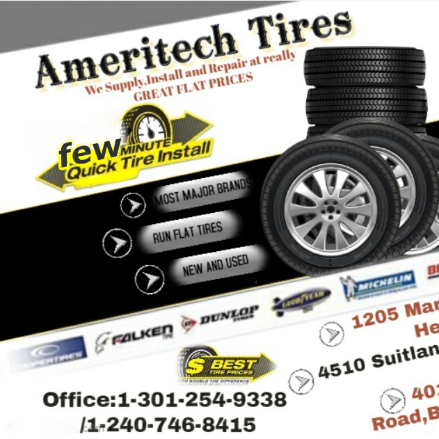 Ameritech Tires. New and Used Tires Shop near me | 4014 Bladensburg Rd, Cottage City, MD 20722, USA | Phone: (301) 254-9338