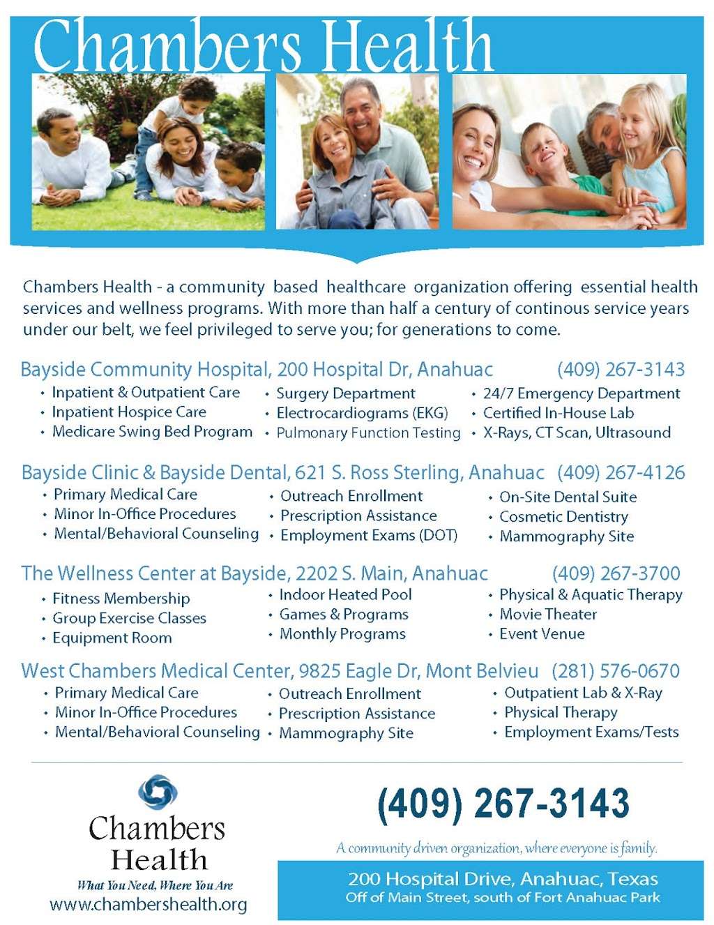 Bayside Community Hospital | 200 Hospital Dr, Anahuac, TX 77514, USA | Phone: (409) 267-3143
