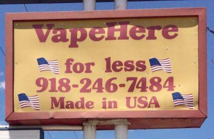 VAPE HERE | 3307 S 113th Ave W, Sand Springs, OK 74063 | Phone: (918) 246-7484