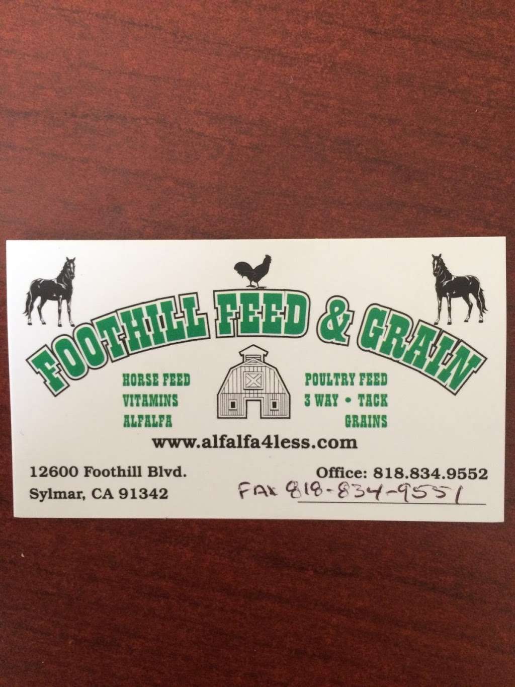 Foothill Feed & Grain | 12600 Foothill Blvd, Sylmar, CA 91342 | Phone: (818) 834-9552