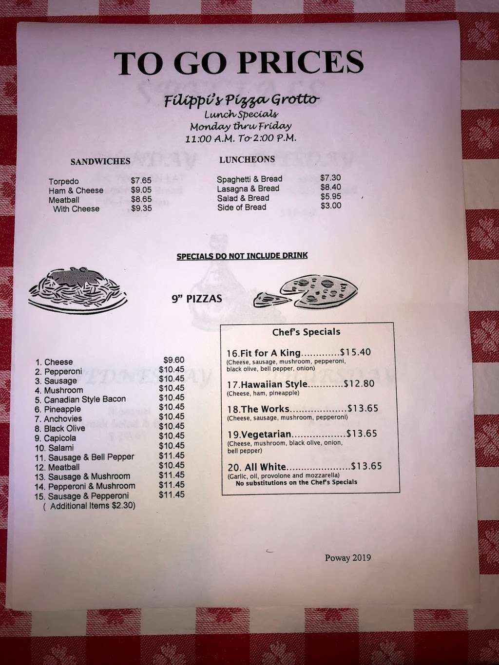 Filippis Pizza Grotto Poway | 13000 Oak Knoll Dr, Poway, CA 92064 | Phone: (858) 748-1800