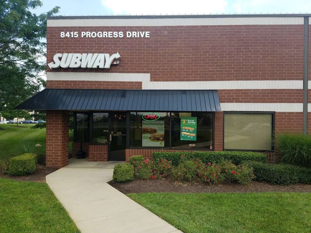 Subway | 8415 Progress Drive, Suite A, Riverside Technology Park, Frederick, MD 21701, USA | Phone: (301) 695-4020