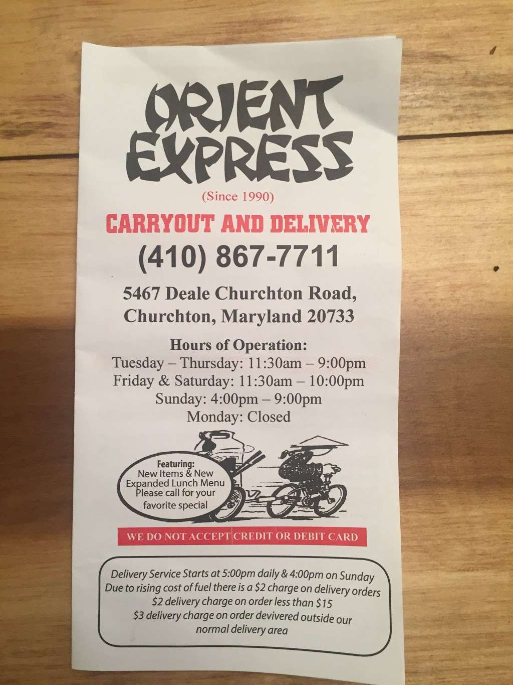 Orient Express Carry-Out - meal takeaway  | Photo 4 of 7 | Address: 5467 Deale Churchton Rd, Churchton, MD 20733, USA | Phone: (410) 867-7711