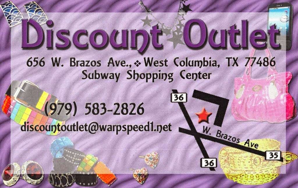 DISCOUNT OUTLET | 656 W Brazos Ave, West Columbia, TX 77486, USA | Phone: (979) 583-2826