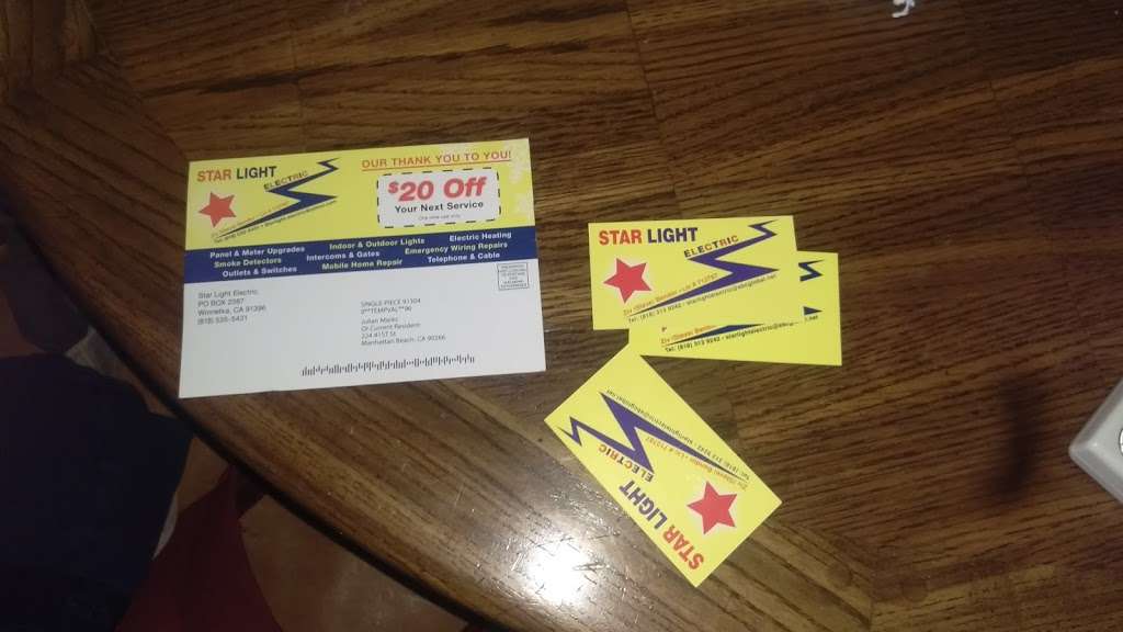 Star Light Electric | 6521 Laramie Ave, Winnetka, CA 91306 | Phone: (818) 313-9242
