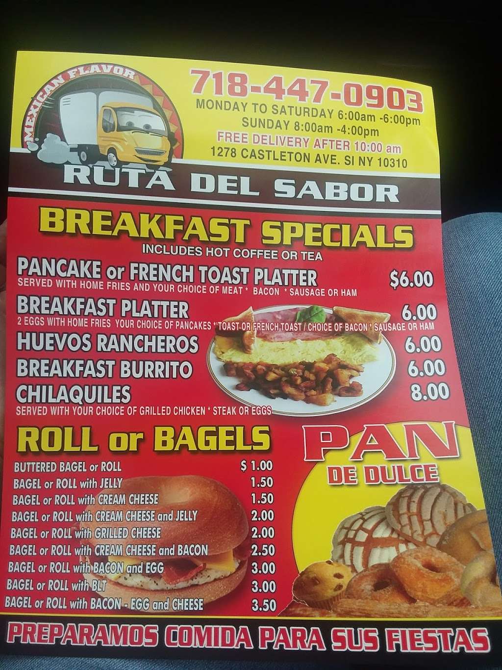 Ruta Del Sabor & Bakery INC. | 1278 Castleton Ave, Staten Island, NY 10310, USA | Phone: (718) 447-0903