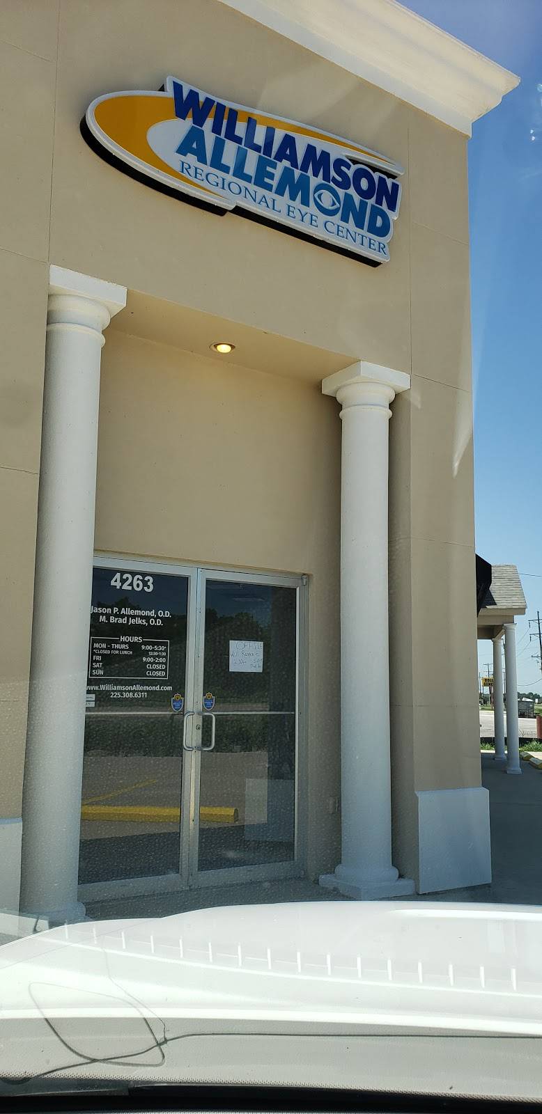 Williamson Allemond Regional Eye Center | 4263 La Hwy 1 S, Port Allen, LA 70767, USA | Phone: (225) 308-6311