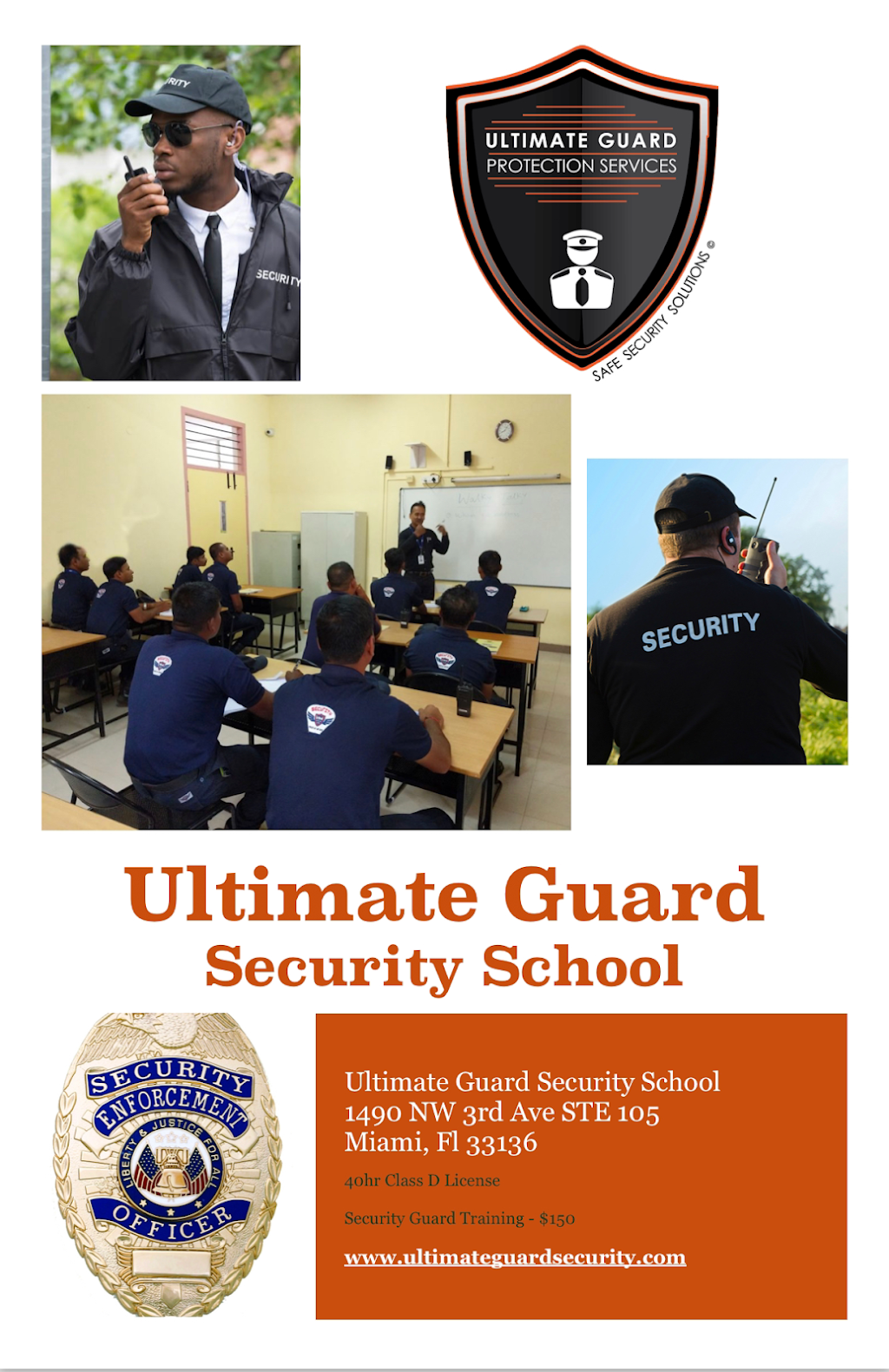 Ultimate Guard Security School | 1490 NW 3rd Ave #105, Miami, FL 33136 | Phone: (786) 326-4231