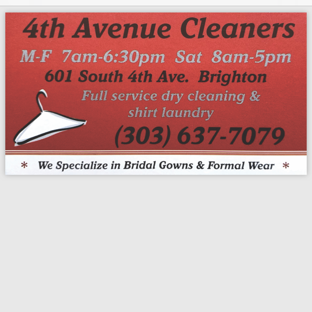 4th Avenue Cleaners | 601 S 4th Ave, Brighton, CO 80601 | Phone: (303) 637-7079