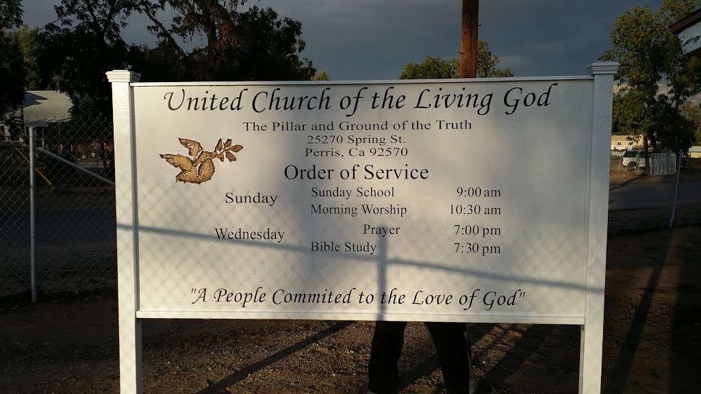 United Church of the Living God | 25270 Spring St, Perris, CA 92570, USA | Phone: (951) 238-1242