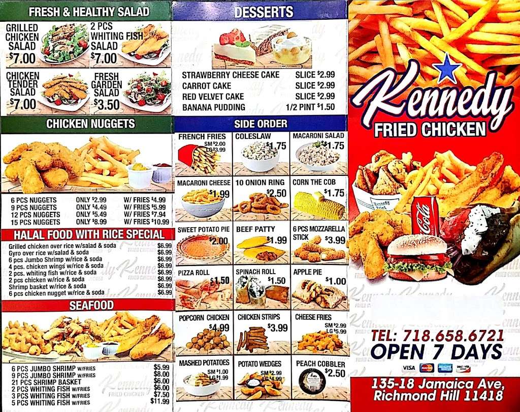 Kennedy Fried Chicken | 135-18 Jamaica Ave, Richmond Hill, NY 11418, USA | Phone: (718) 658-6721