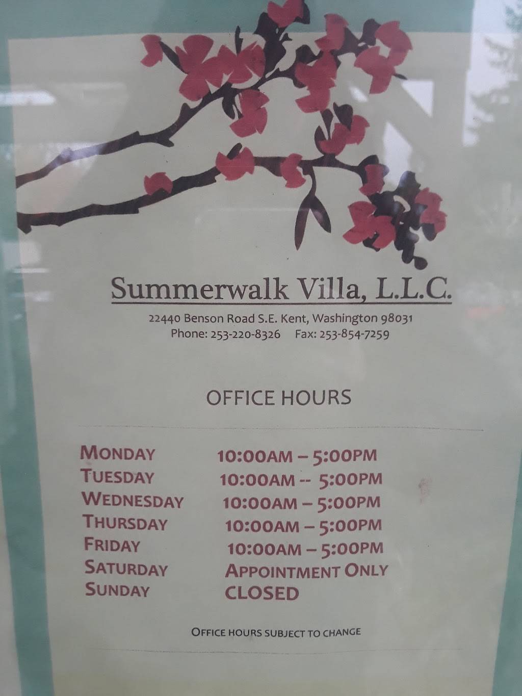 Summerwalk Villa Apartments | 22440 Benson Rd SE, Kent, WA 98031, USA | Phone: (253) 220-8326