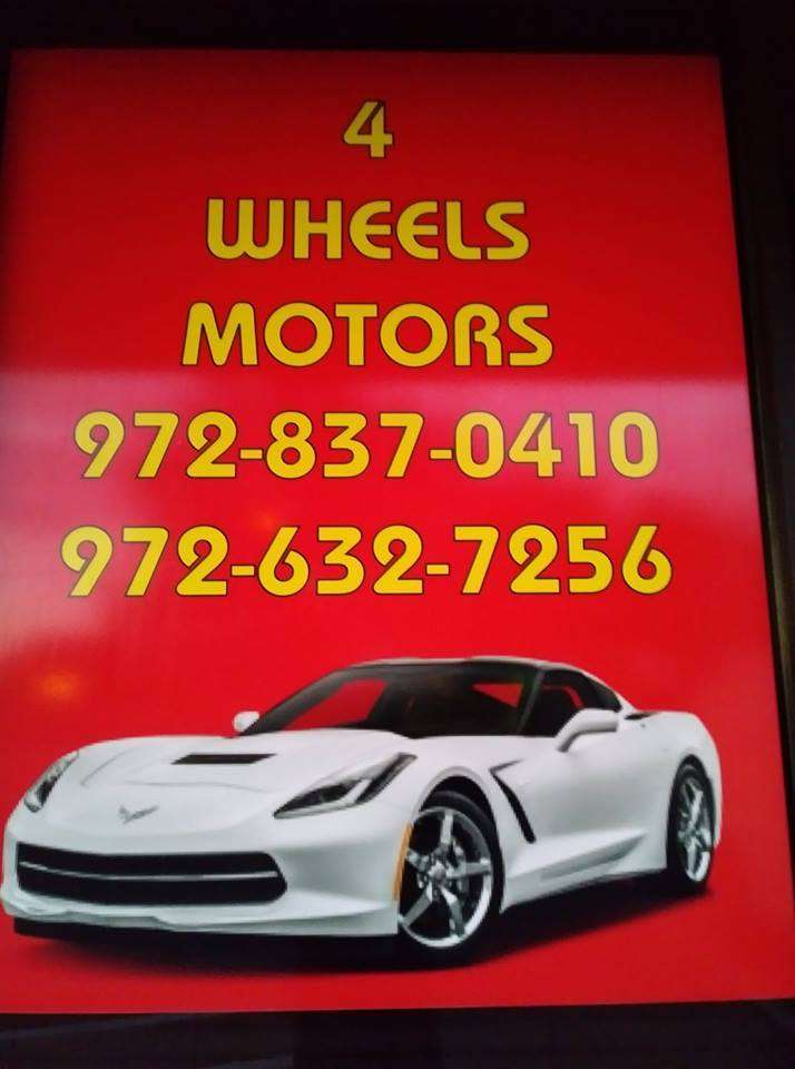 4 Wheels Motors | 209 Barnes Bridge Rd, Mesquite, TX 75150, USA | Phone: (972) 632-7256