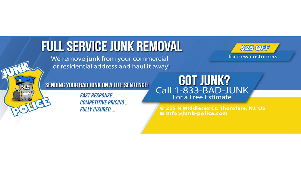 Junk Police | Complete Junk Removal Services | 255 N Middlesex Ct, West Deptford, NJ 08086, USA | Phone: (833) 223-5865