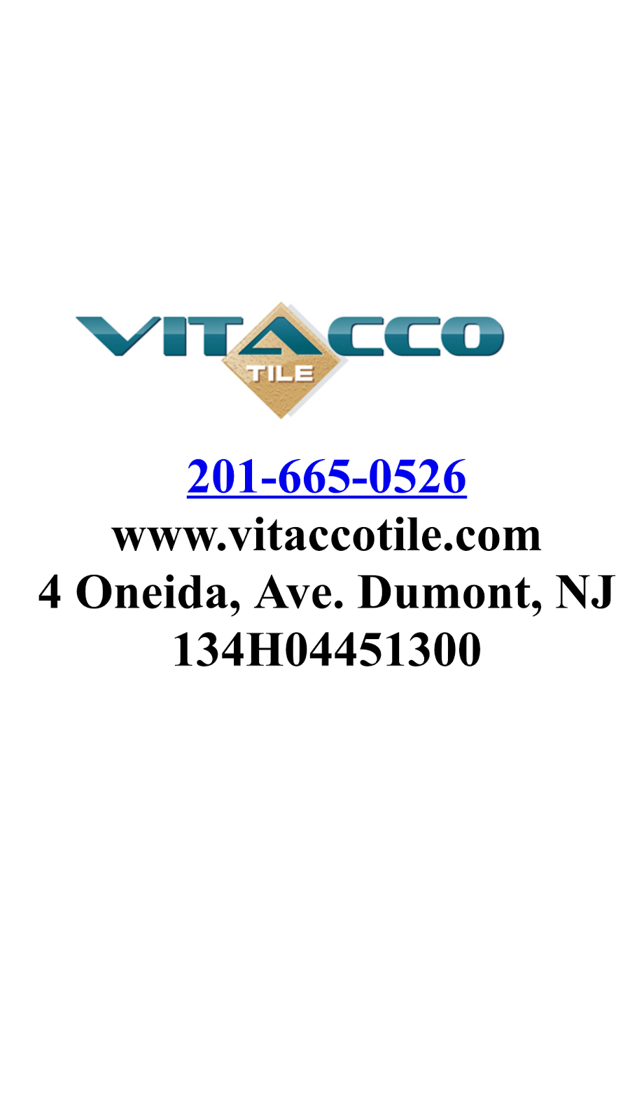 VITACCO TILE COMPANY | 4 Oneida Ave, Dumont, NJ 07628, USA | Phone: (201) 665-0526