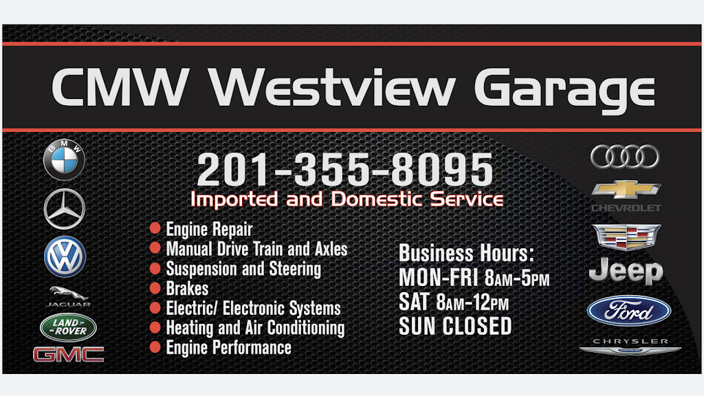CMV Westview garage | 56 Union Ave, Rutherford, NJ 07070, USA | Phone: (201) 355-8095
