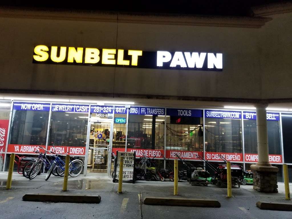 Sunbelt Pawn Jewelry & Loan #8 | 24003 E Lake Houston Pkwy b, Huffman, TX 77336, USA | Phone: (281) 324-4477