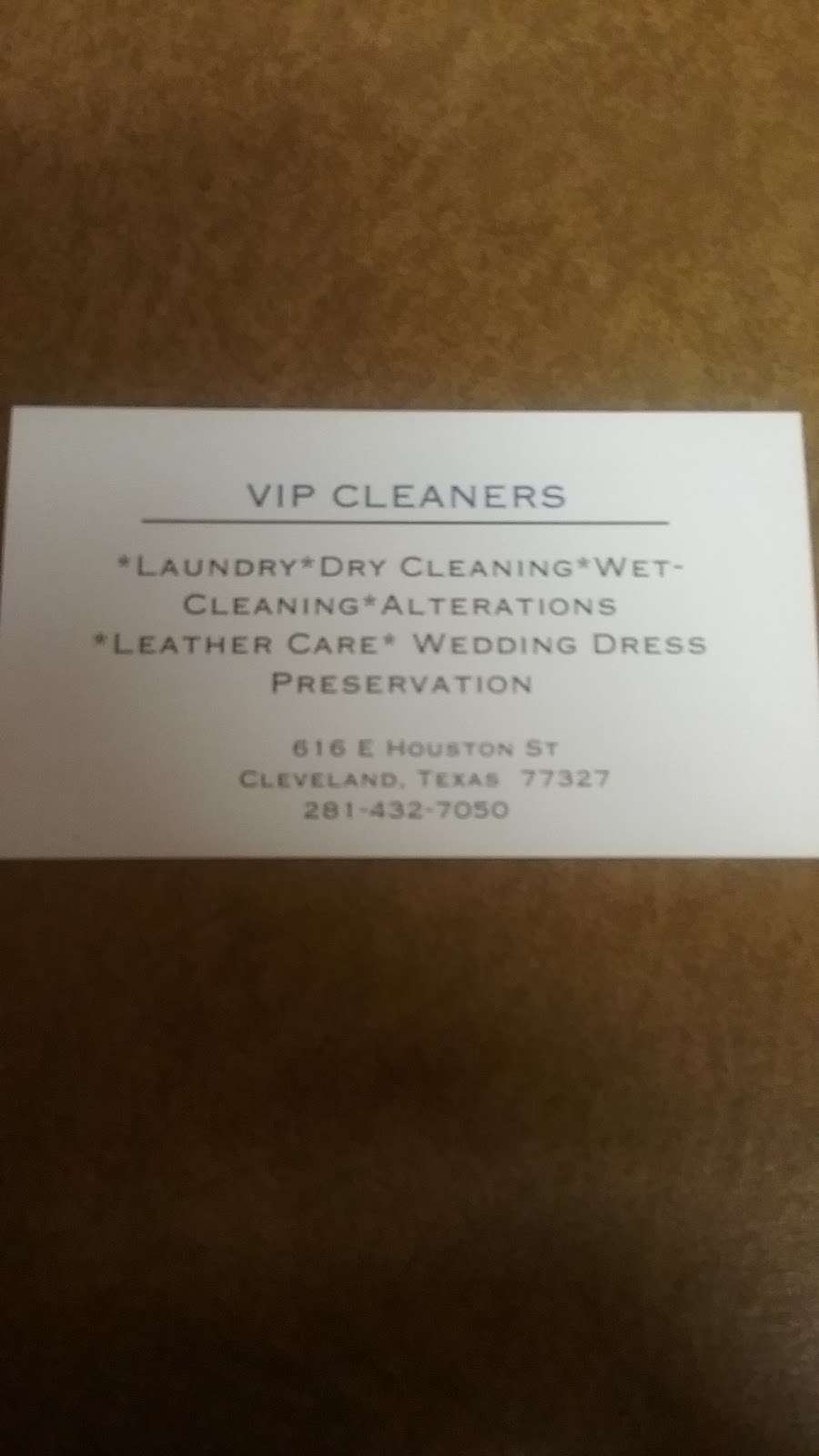 VIP Cleaners | 616 E Houston St, Cleveland, TX 77327, USA | Phone: (281) 432-7050