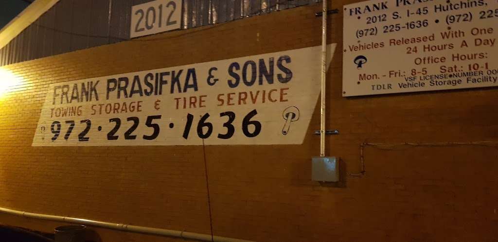 Frank Prasifka & Sons Inc Wrecker Svc | 2012 S, I-45, Hutchins, TX 75141, USA | Phone: (972) 225-1636