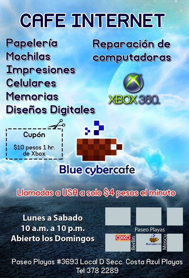 Blue CyberCafe | Paseo Playas 3693 D secc Costa Azul, Playas, Costa Azul, 22506 Tijuana, B.C., Mexico | Phone: 664 976 8294