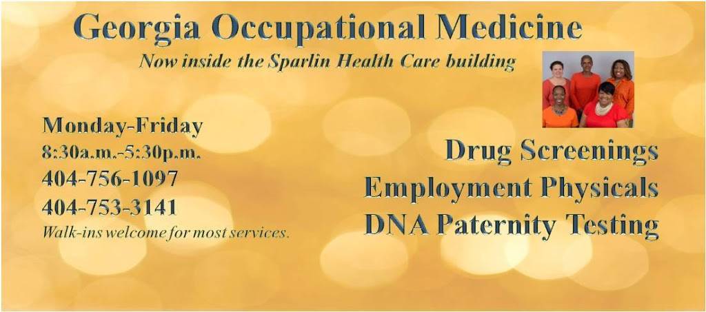 Georgia Occupational Medicine | 923 Dill Ave SW ste b, Atlanta, GA 30310 | Phone: (404) 756-1097