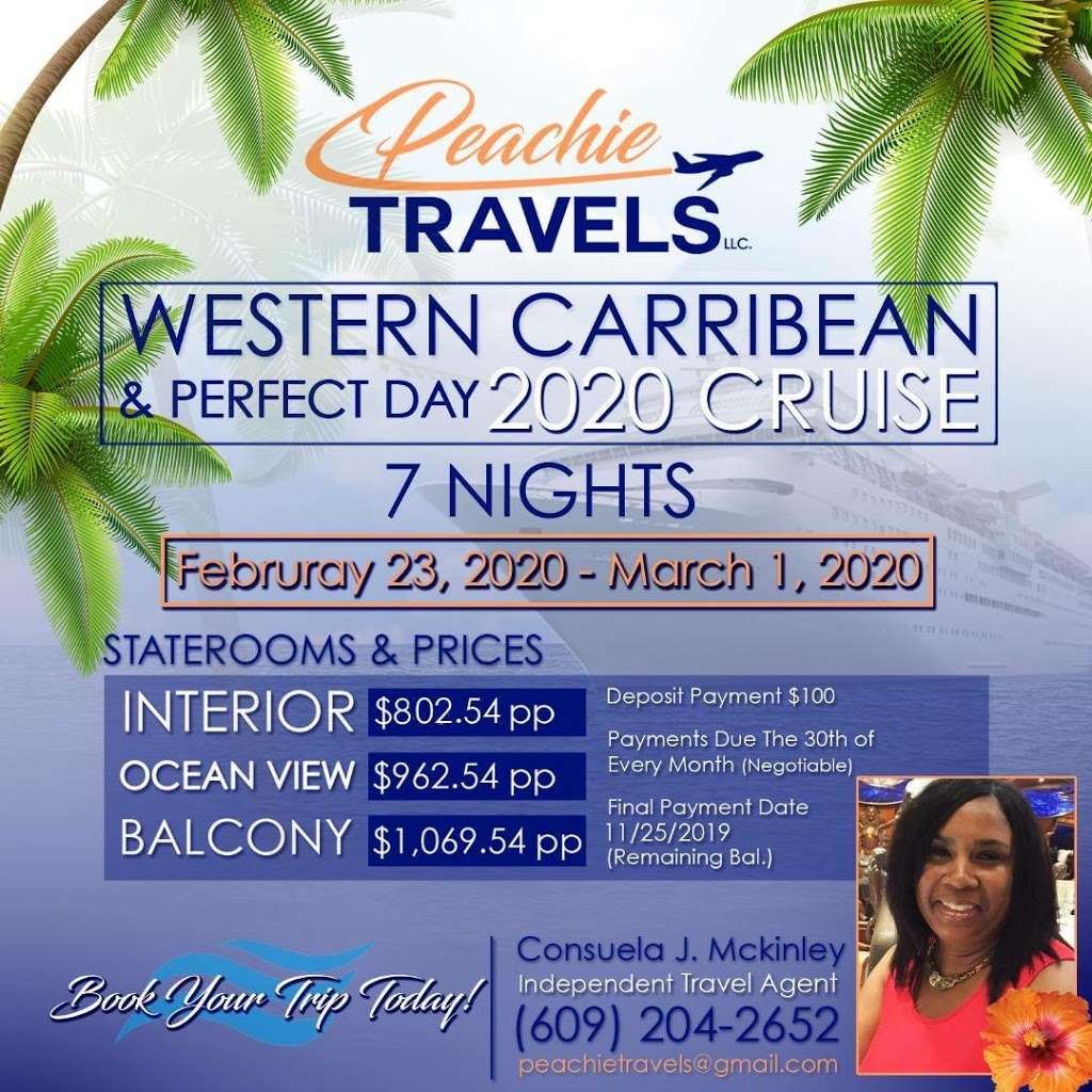 PeachieTravels | 602 W Wiley St, Whitesboro, NJ 08252, USA | Phone: (609) 204-2652