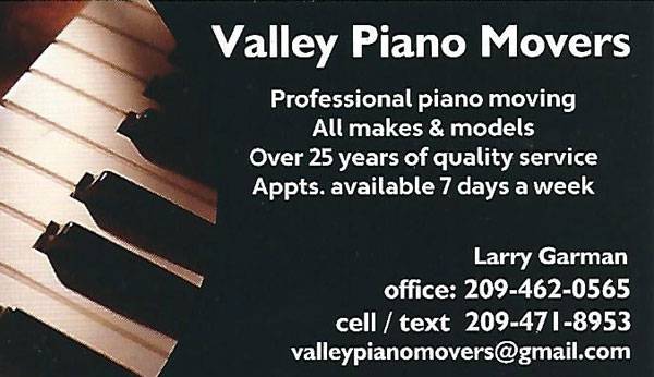 Valley Piano Movers | 2000 Mission Rd, Stockton, CA 95204, USA | Phone: (209) 462-0565