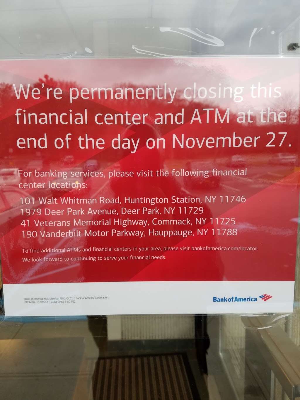 Bank of America Financial Center | 709 Old Country Rd, Dix Hills, NY 11746, USA | Phone: (631) 549-0500
