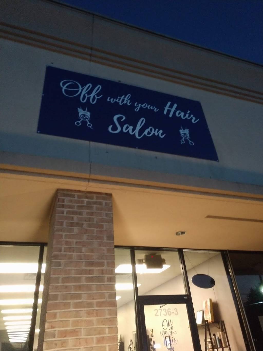 Off with your Hair Salon | 2736 Charlestown Rd Suite 3, New Albany, IN 47150, USA | Phone: (812) 725-7885