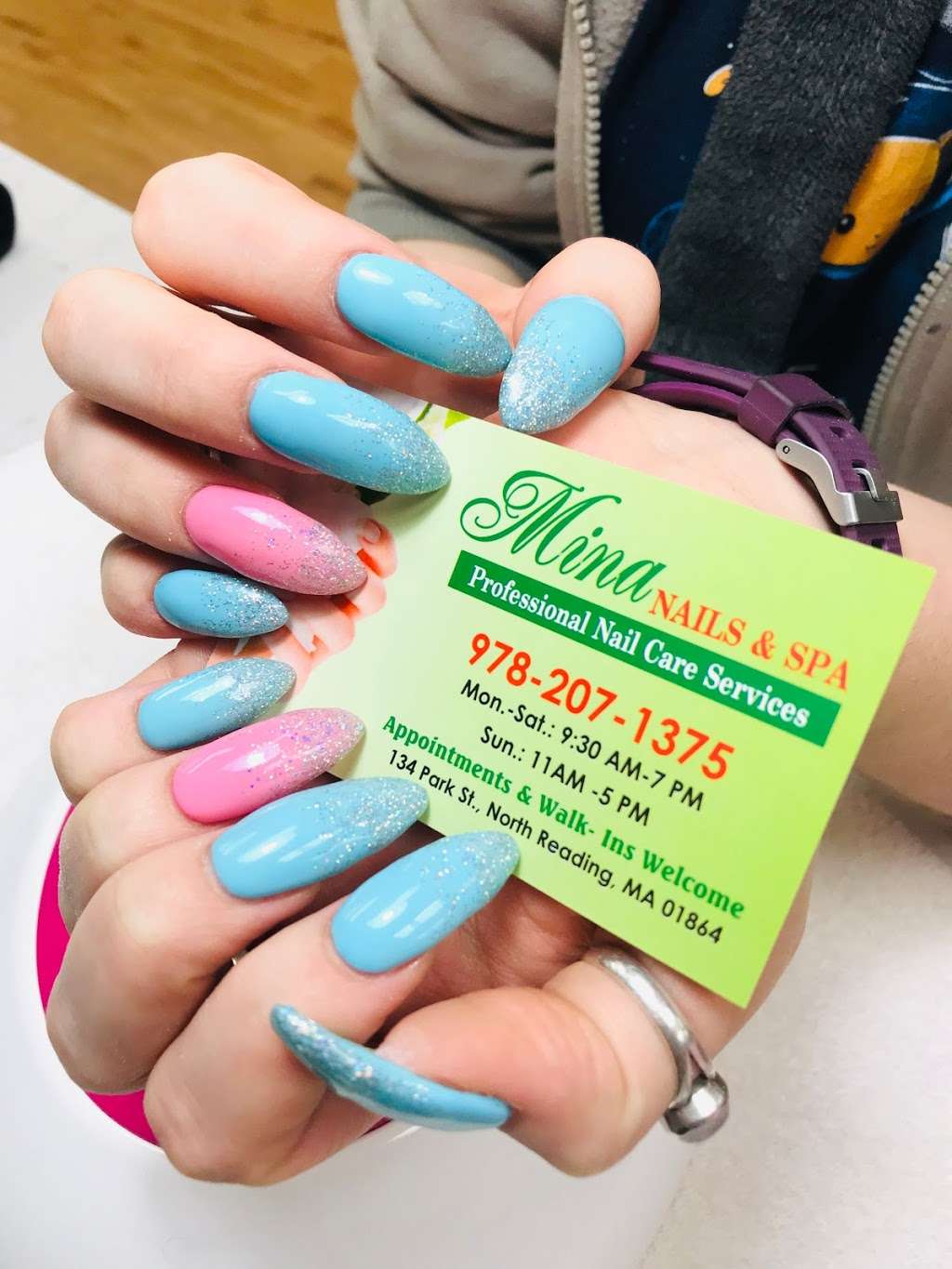 Mina Nails and Spa | 134 Park St, North Reading, MA 01864 | Phone: (978) 207-1375