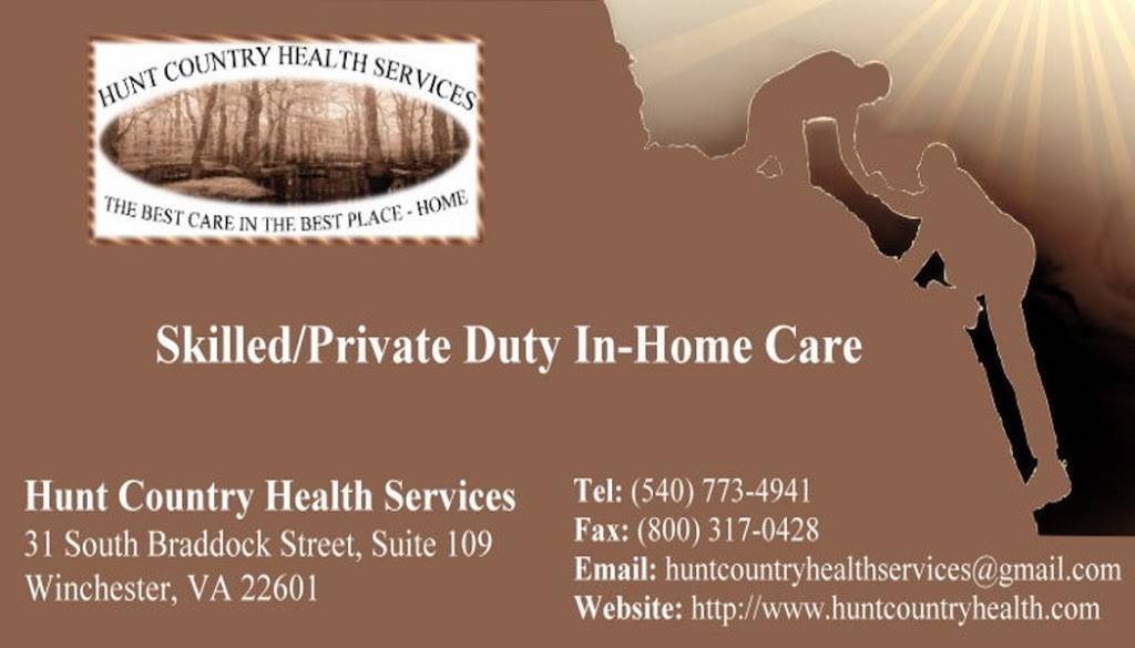Hunt Country Health Services | 176 Wardensville Grade, Winchester, VA 22602, USA | Phone: (540) 773-4941