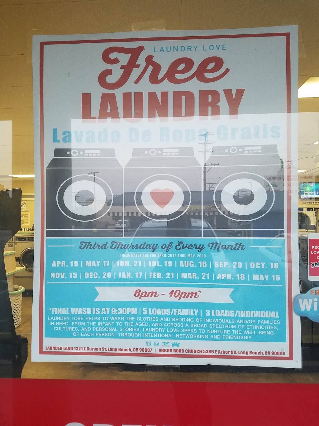 Launderland Coin Laundry | 1321 E Carson St, Long Beach, CA 90807, USA | Phone: (562) 989-8957