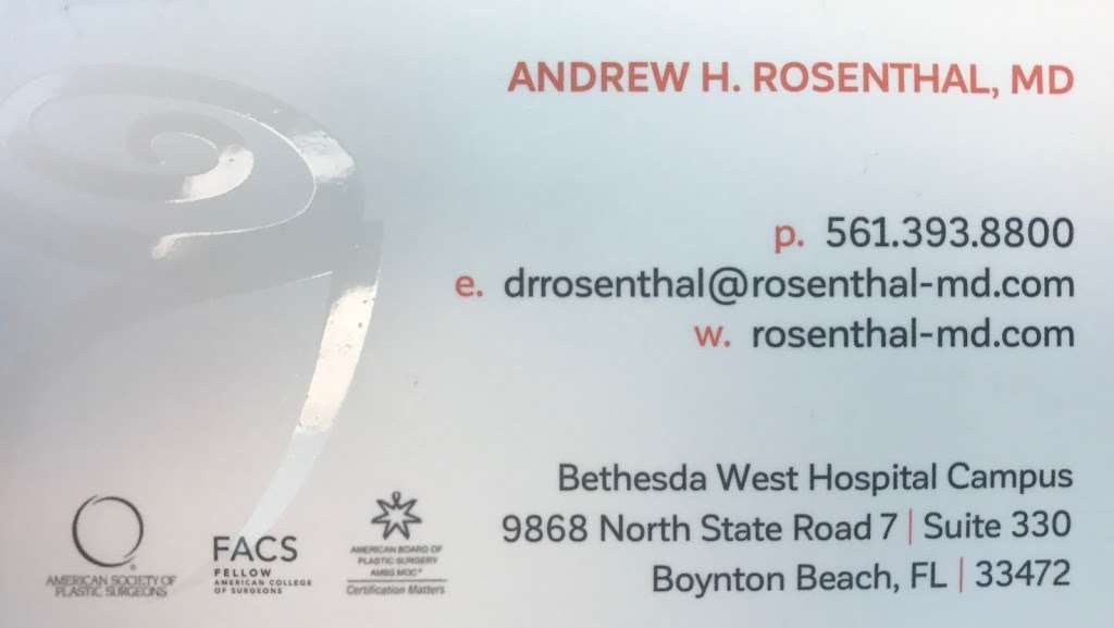 Rosenthal Cosmetic & Plastic Surgery | 9868 FL-7 Suite 330, Boynton Beach, FL 33472, USA | Phone: (561) 880-8866