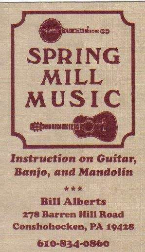 Spring Mill Music | 278 Barren Hill Rd, Conshohocken, PA 19428, USA | Phone: (610) 834-0860