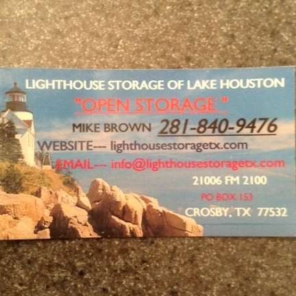 Lighthouse Storage of Lake Houston | 21006 FM 2100, Crosby, TX 77532 | Phone: (281) 840-9476