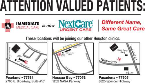 NextCare Urgent Care | 2705 E Broadway St Suite 101, Pearland, TX 77581, USA | Phone: (281) 412-0508