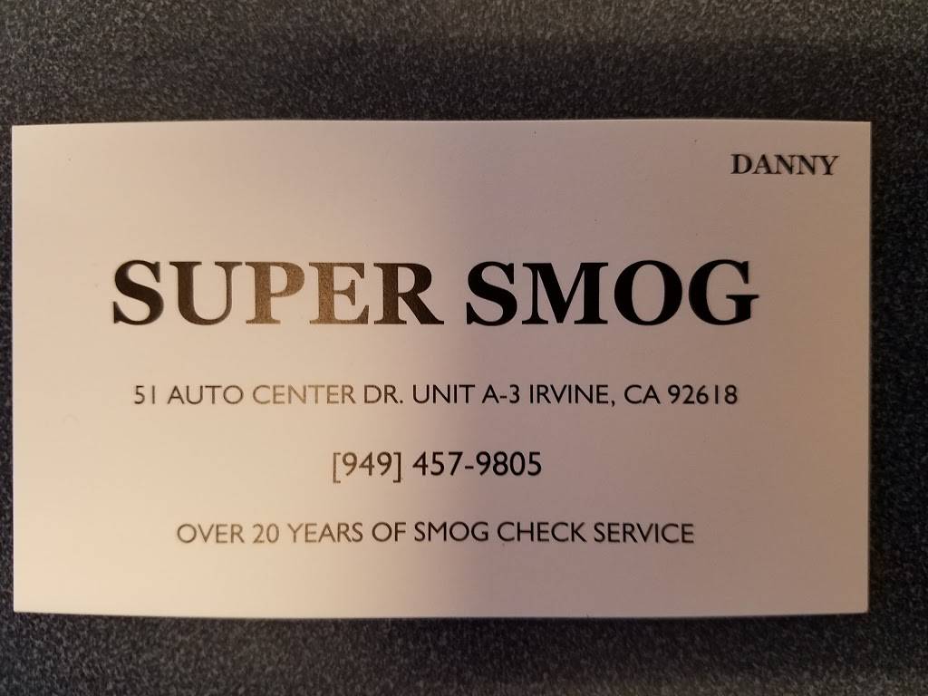 Super Smog | 51 Auto Center Dr A3, Irvine, CA 92618, USA | Phone: (949) 457-9805
