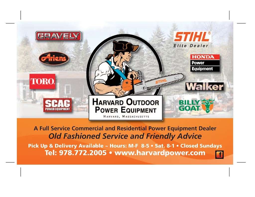 Harvard Outdoor Power Equipment | 289 Ayer Rd, Harvard, MA 01451, USA | Phone: (978) 772-2005