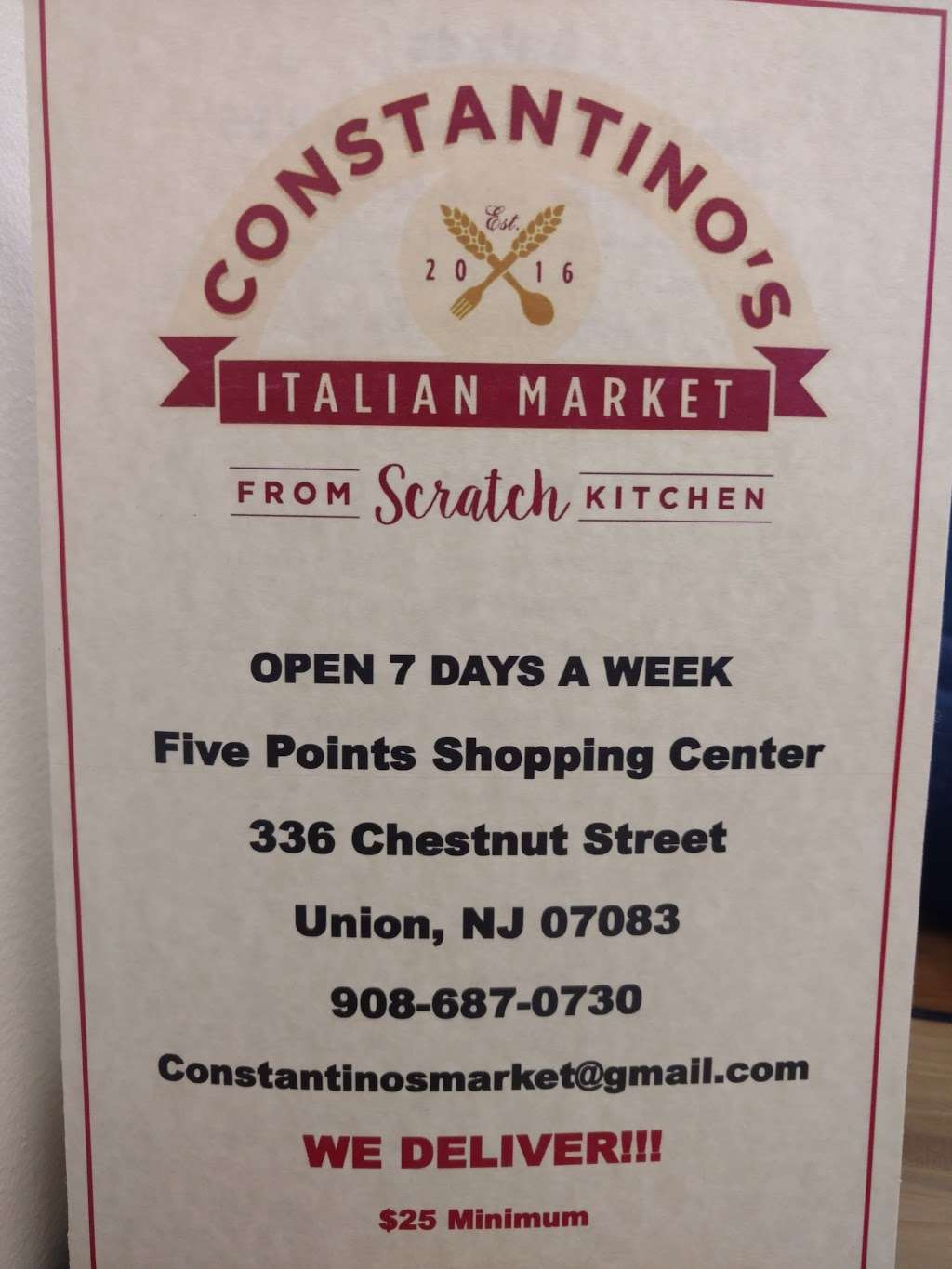 Constantinos Italian Market | 336 Chestnut St, Union, NJ 07083 | Phone: (908) 687-0730