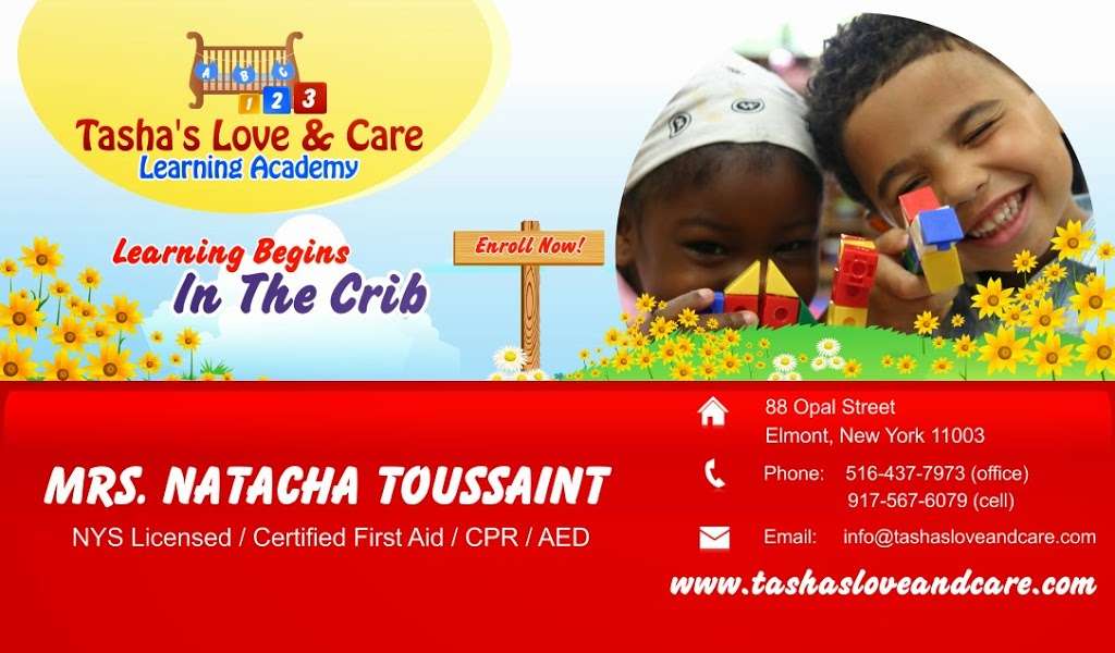 Tashas Love & Care Learning Academy | 88 Opal St, Elmont, NY 11003, USA | Phone: (917) 567-6079