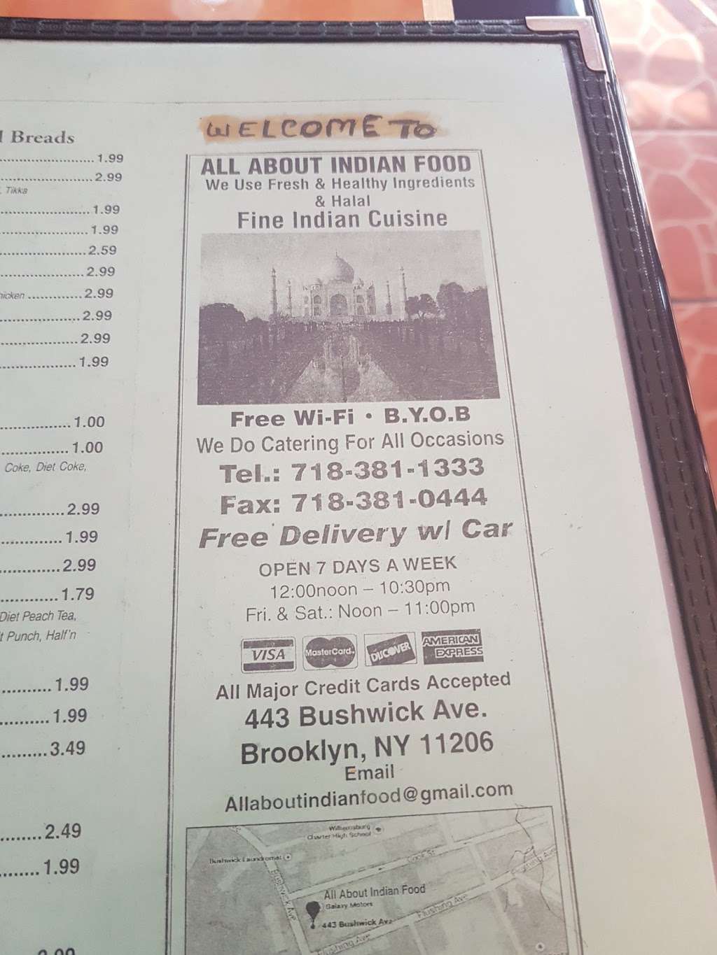 All About Indian Food | 443 Bushwick Ave, Brooklyn, NY 11206, USA | Phone: (718) 381-1333