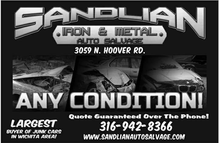 Sandlian Iron and Metal Auto Salvage | 3059 N Hoover Rd, Wichita, KS 67205, USA | Phone: (316) 942-8366
