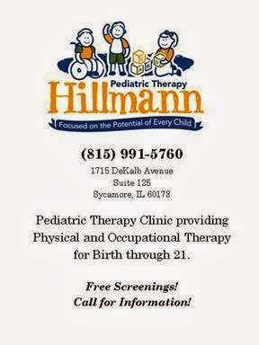 Hillmann Pediatric Therapy | 1715 Dekalb Ave #125, Sycamore, IL 60178, USA | Phone: (815) 991-5760