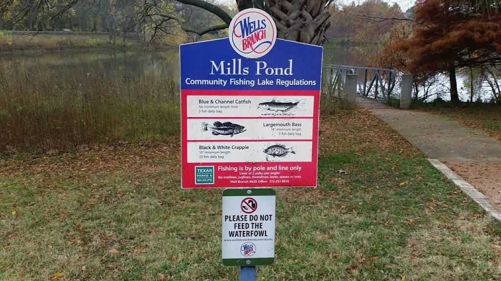 Mills Pond Recreation Area | 15108 Wells Port Dr, Austin, TX 78728, USA | Phone: (512) 251-9814
